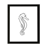 Designs ByLITA Seahorse Outlined version, Wall Print Animals Art | Family Presents | Bedroom | Stylish Kindergarten Decor
