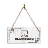 Classroom 5x10 Hanging Plus Wall or Door Sign | Religious Rustic Wood Sign