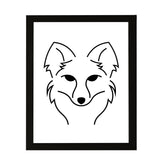Designs ByLITA Fox Outlined version, Wall Print Animals Art | Family Presents | Bedroom | Stylish Kindergarten Decor