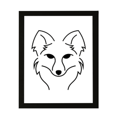 Designs ByLITA Fox Outlined version, Wall Print Animals Art | Family Presents | Bedroom | Stylish Kindergarten Decor