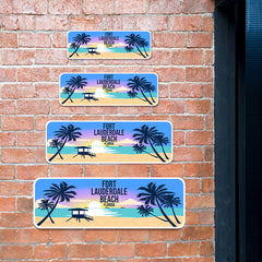 Standard Plus Fort Lauderdale Beach, Florida Wall or Door Sign | Famous US Beaches Souvenir