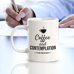 Designs ByLITA Coffee and Contemplation Office Workspace Home Family 11oz Plastic/Ceramic Coffee Mug