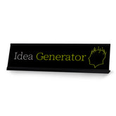 Idea Generator, Chips Black Frame, Desk Sign (2x8”)