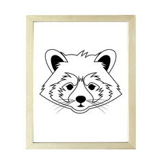 Designs ByLITA Red Panda Outlined version, Wall Print Animals Art | Family Presents | Bedroom | Stylish Kindergarten Decor