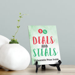 Signs ByLITA Deals and Steals: Unbeatable Prices Inside Table Sign with Acrylic Stand (6x8“)