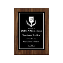 Pickleball Competition Custom Award Plaque |Easel Mount Option | Achievement and Recognition Personalizable Plaques