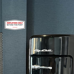 Signs ByLITA Fancy Plus | Employees Only Beyond This Point Wall or Door Sign | Customizable with Your Company Logo | Durable & Easy to Install