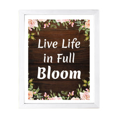 Designs ByLITA Live Life In Full Bloom, Wall Print (Framed) | Home Decor