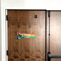 Arrow Shape Plus South Beach, Florida 12x4" Wall or Door Sign | Stylish Famous US Beach Souvenirs