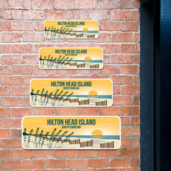 Standard Plus Hilton Head Island, South Carolina Wall or Door Sign | Famous US Beaches Souvenir