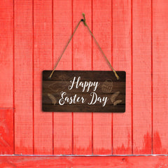 Happy Easter Day 5x10 Hanging Wall or Door Sign | Religious Home Decor