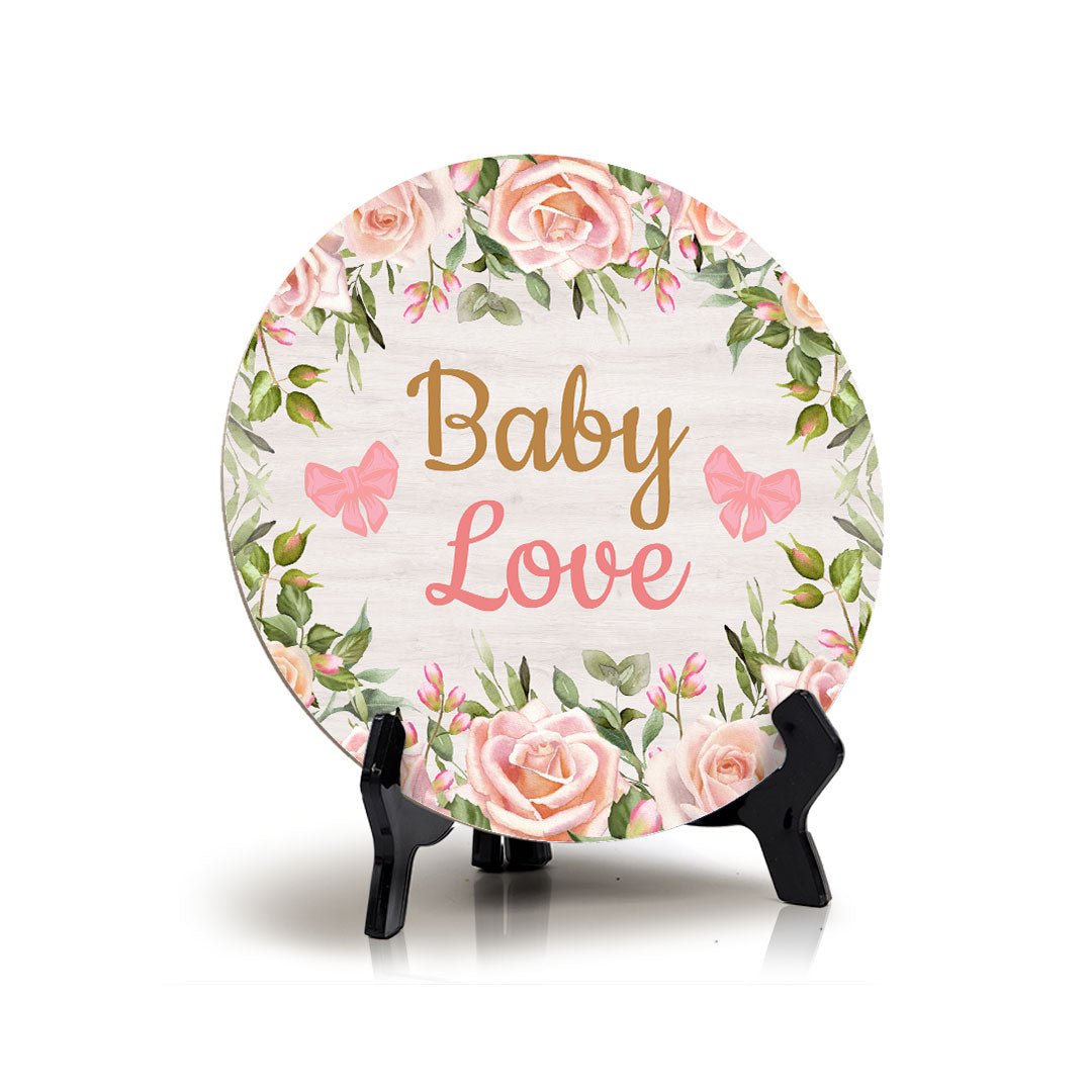 Signs ByLITA Baby Shower Decoration Circle Table Signs Home Decor | Baby Party Signs