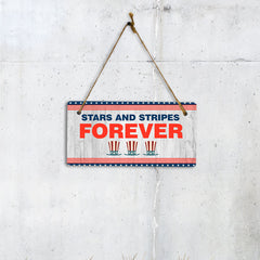 Stars And Stripes Forever 5x10 Hanging Plus Wall or Door Sign | USA Home Décor