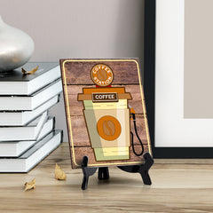 Signs ByLITA Coffee Station Table Sign with Acrylic Stand (6x8“)