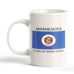 Designs ByLITA Minnesota: Land of 10,000 Lakes 11oz Plastic or Ceramic Coffee Mug| States Flag Collection Mug