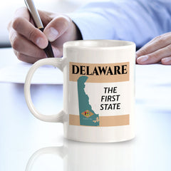 Designs ByLITA Delaware: The First State 11oz Plastic or Ceramic Coffee Mug | State Pride Collection