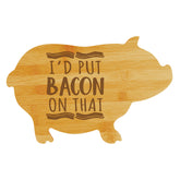 I’d put bacon on that (13.75 x 8.75") Pig Shape Cutting Board | Funny Decorative Kitchen Chopping Board