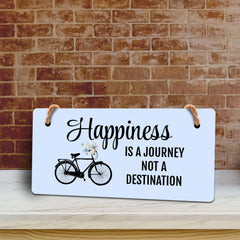 Happiness Is A Journey Not A Destination 5" x 10" Hanging Wall or Door Sign | Home Decor