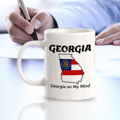 Designs ByLITA Georgia: Georgia on My Mind 11oz Plastic or Ceramic Coffee Mug | State Pride Collection