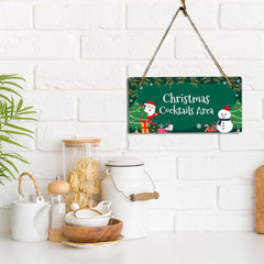 Customizable Christmas 5” x 10” Hanging Wall or Door Sign | Holiday Indoor Decoration