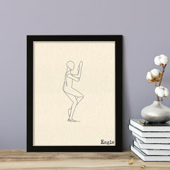 Eagle, FRAMED Print Yoga Wall Art