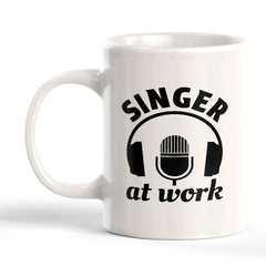 Singer at Work 11oz Plastic or Ceramic Mug | Novelty Cup for Musicians