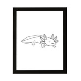 Designs ByLITA Axolotl Outlined version, Wall Print Animals Art | Family Presents | Bedroom | Stylish Kindergarten Decor