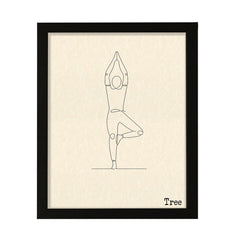 Tree, FRAMED Print Yoga Wall Art