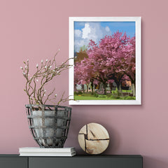 Designs ByLITA Blooming Cheery Blossom, Wall Print Art | Beautiful Flowers | Stylish Modern Decoration For The Home and Office
