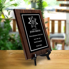 Rock and Roll Novelty Funny Customizable Award Plaque |Easel Mount Option | Funny Parody Achievement Personalizable Plaques