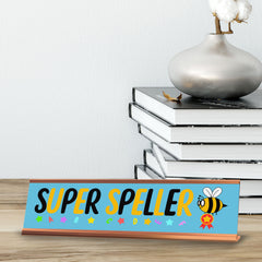 Signs ByLITA Super Speller Gold Frame Desk Sign (2x8)