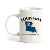 Designs ByLITA Louisiana: Sportsman's Paradise 11oz Plastic or Ceramic Coffee Mug | State Pride Collection