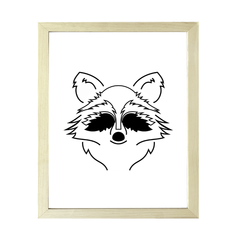 Designs ByLITA Racoon Outlined version, Wall Print Animals Art | Family Presents | Bedroom | Stylish Kindergarten Decor