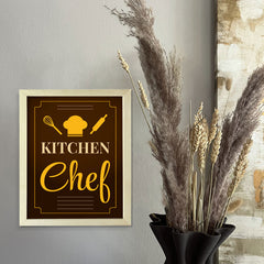 Designs ByLITA Kitchen Chef, Framed Wall Art Print | Funny Home Decor