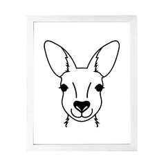 Designs ByLITA Kangaroo Outlined version, Wall Print Animals Art | Family Presents | Bedroom | Stylish Kindergarten Decor