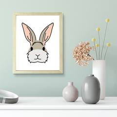 Designs ByLITA Bunny, Wall Print Animals Art | Family Presents | Bedroom | Stylish Kindergarten Decor
