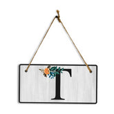 T Flower Decor 5x10 Hanging Wall or Door Sign | Alphabet Letter Room Decoration