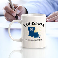 Designs ByLITA Louisiana: Sportsman's Paradise 11oz Plastic or Ceramic Coffee Mug | State Pride Collection