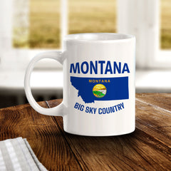Designs ByLITA Montana: Big Sky Country 11oz Plastic or Ceramic Coffee Mug | State Pride Collection