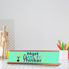 Signs ByLITA Most creative thinker Desk Sign (2x8")