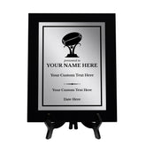 Rugby Customizable Black Frame Wooden Award Plaque | Easel Mount Option | Achievement and Recognition Personalizable Plaques