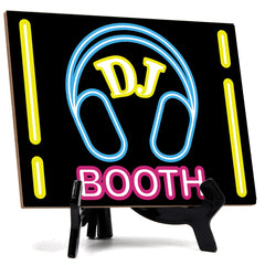 Signs ByLITA DJ BOOTH Table Sign with Acrylic Stand (6x8“)