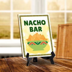 Signs ByLITA Nacho Bar Nachos, Table Sign with Acrylic Stand (6x8“)
