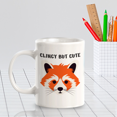 Clingy but Cute Red Panda 11oz Plastic or Ceramic Coffee Mug | Funny Animal Mugs