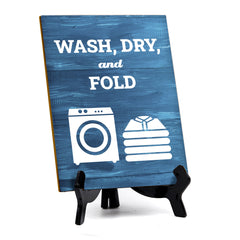 Signs ByLITA Wash, Dry, and Fold Table Sign with Acrylic Stand (6x8“)