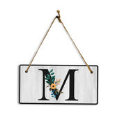 M Flower Decor 5x10 Hanging Wall or Door Sign | Alphabet Letter Room Decoration