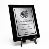 Thank You For Your Service Military and First Responders Customizable Black Frame Award Plaque | Easel Mount Option | Patriotic Recognition of Achievement and Service Personalizable Plaques