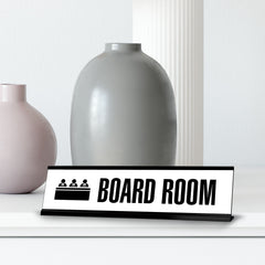 Board room, Group Black Frame, Desk Sign (2x8")