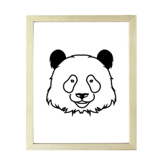 Designs ByLITA Panda Outlined version, Wall Print Animals Art | Family Presents | Bedroom | Stylish Kindergarten Decor