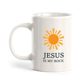 Jesus Is My Rock 11oz Plastic/Ceramic Coffee Mug Office And Home | Religious Sayings | Family And Friends